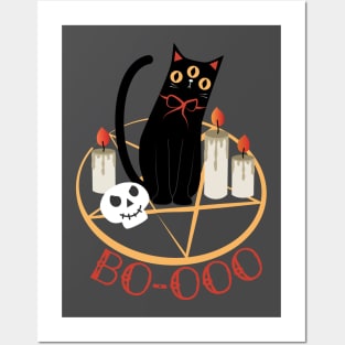 Black Cat and Pentacle Posters and Art